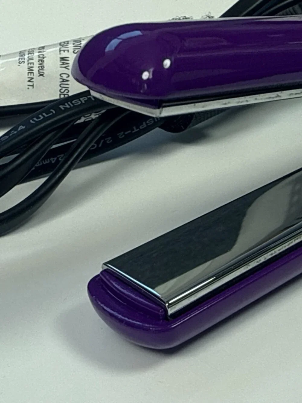 CHI Smart Mini Hair Flat Iron Purple Ceramic Dual Voltage Travel CS1186